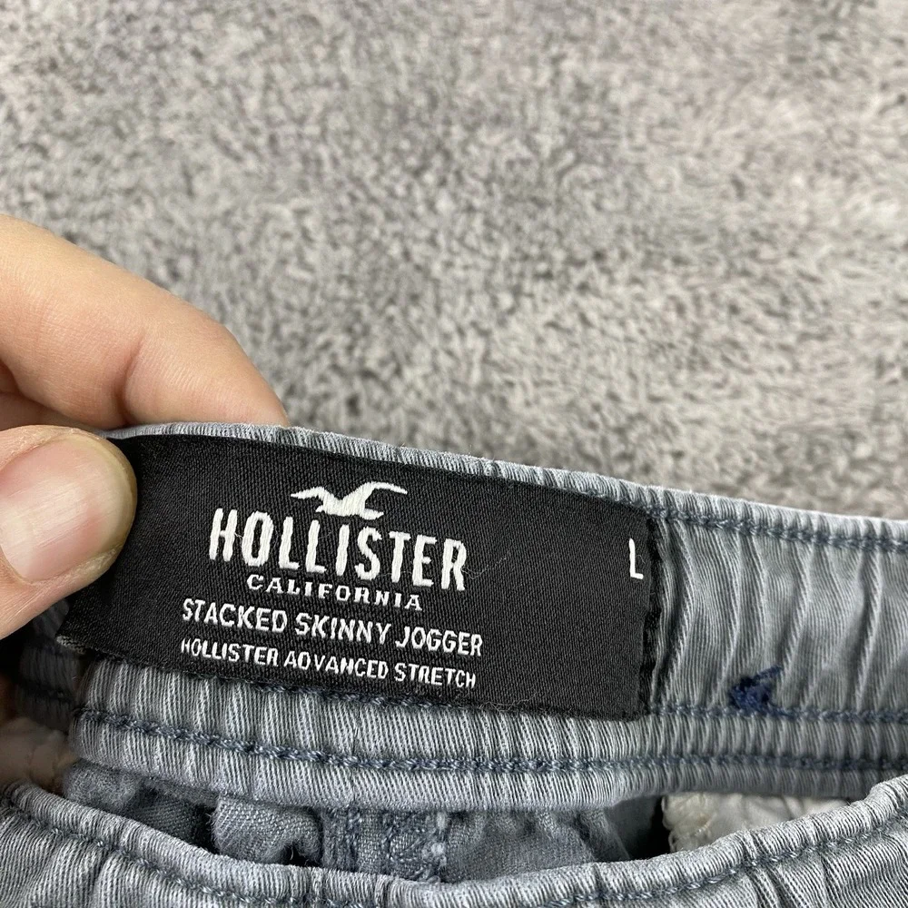 Hollister Stacked Skinny Jogger Mens Large Gray Advanced Stretch